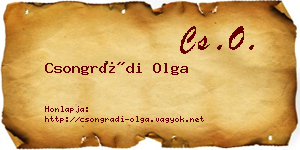 Csongrádi Olga névjegykártya