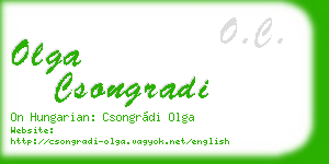 olga csongradi business card